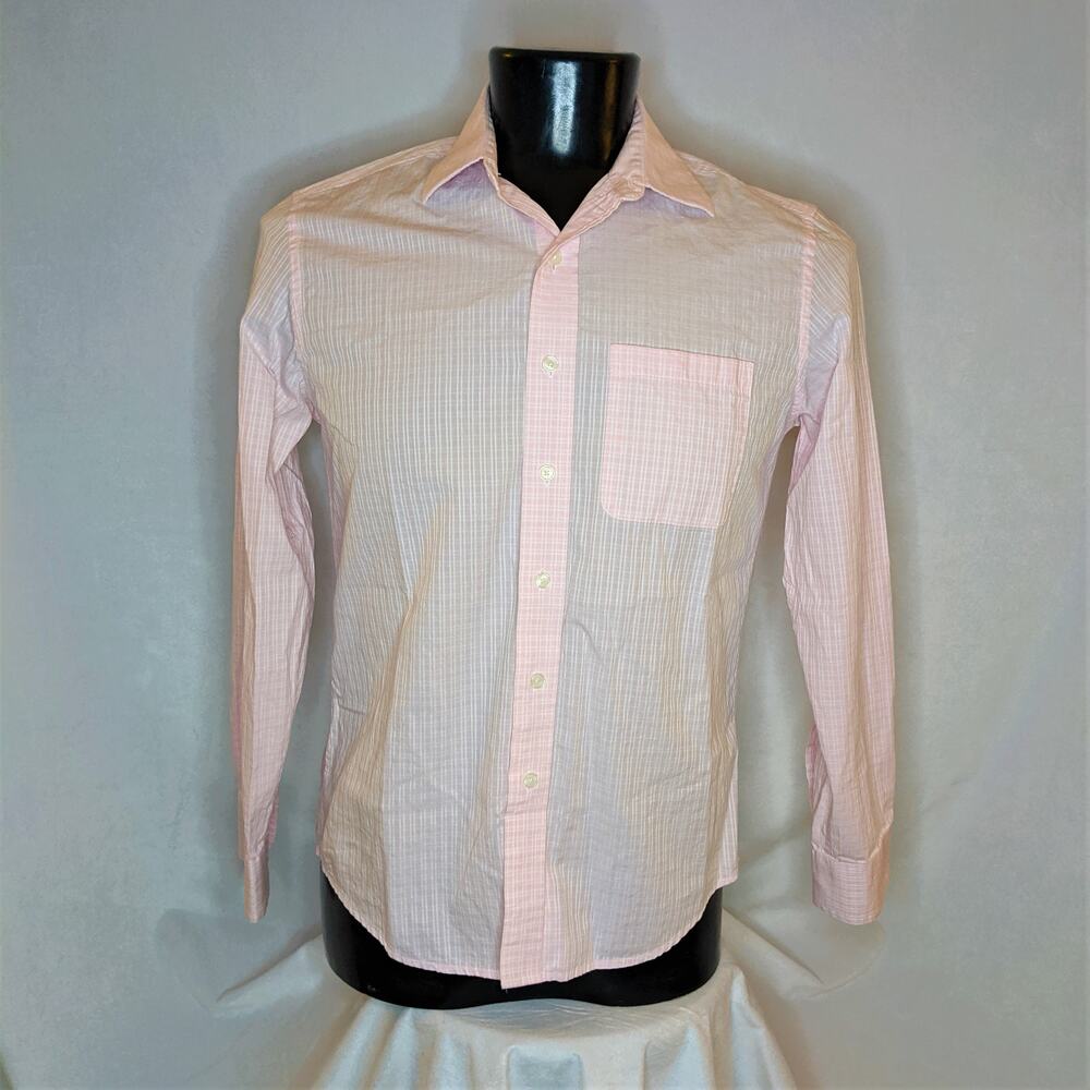 Tasso Elba Men's Textured Dress Shirt | Pink | Size 14.5